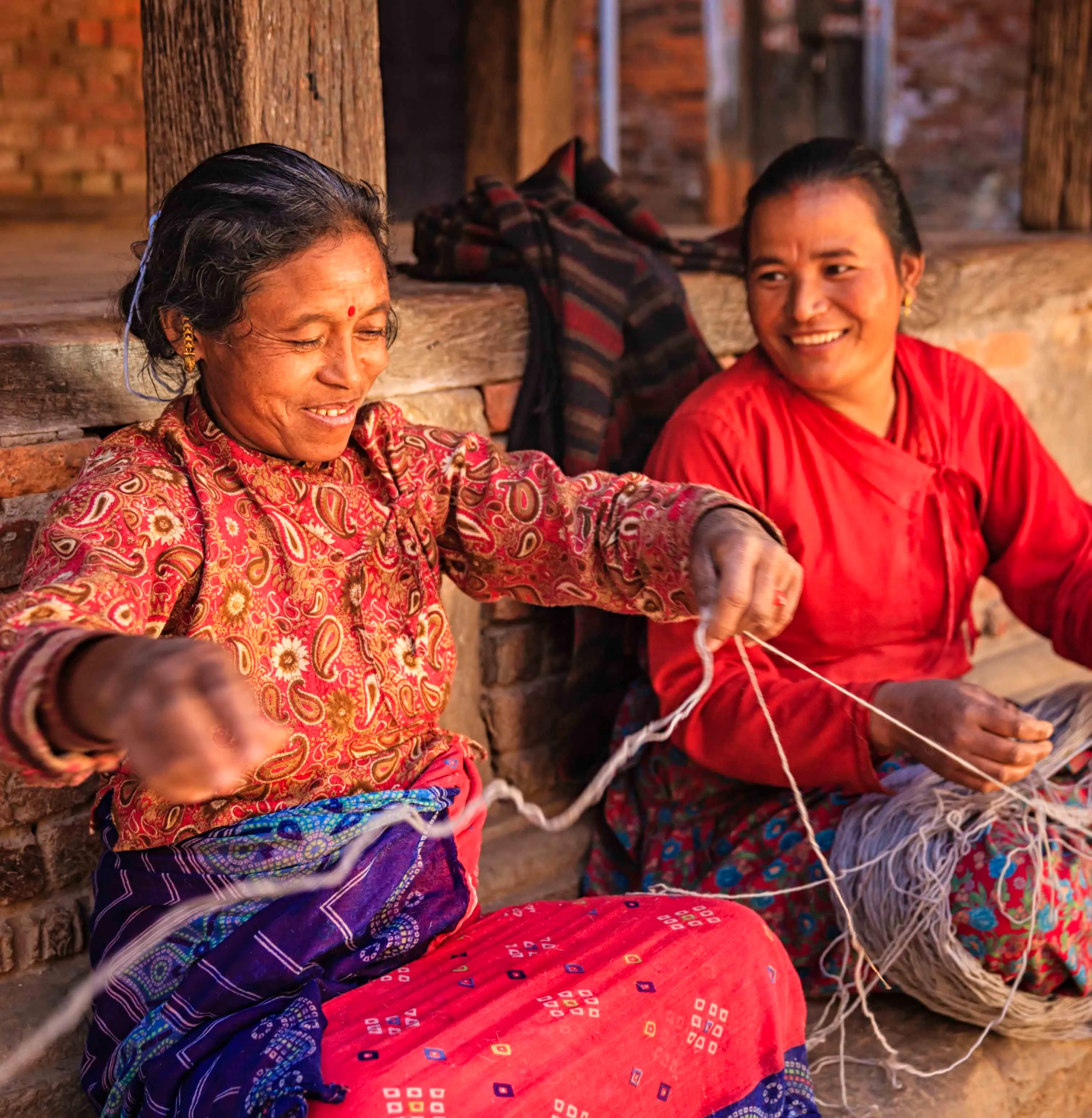 Traditional Nepali Women in Bhaktapur